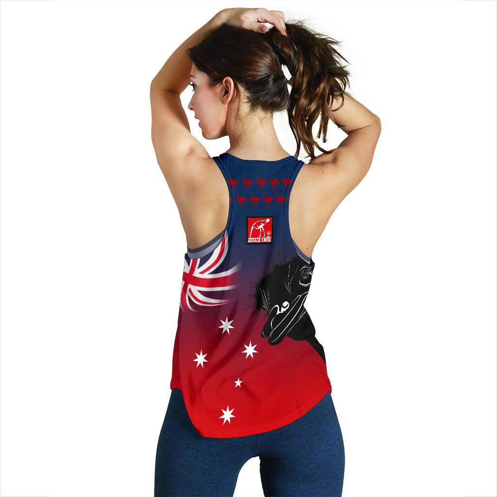 Racerback Tank - Aus Flag Tank Top Emus - Women - Vibe Hoodie