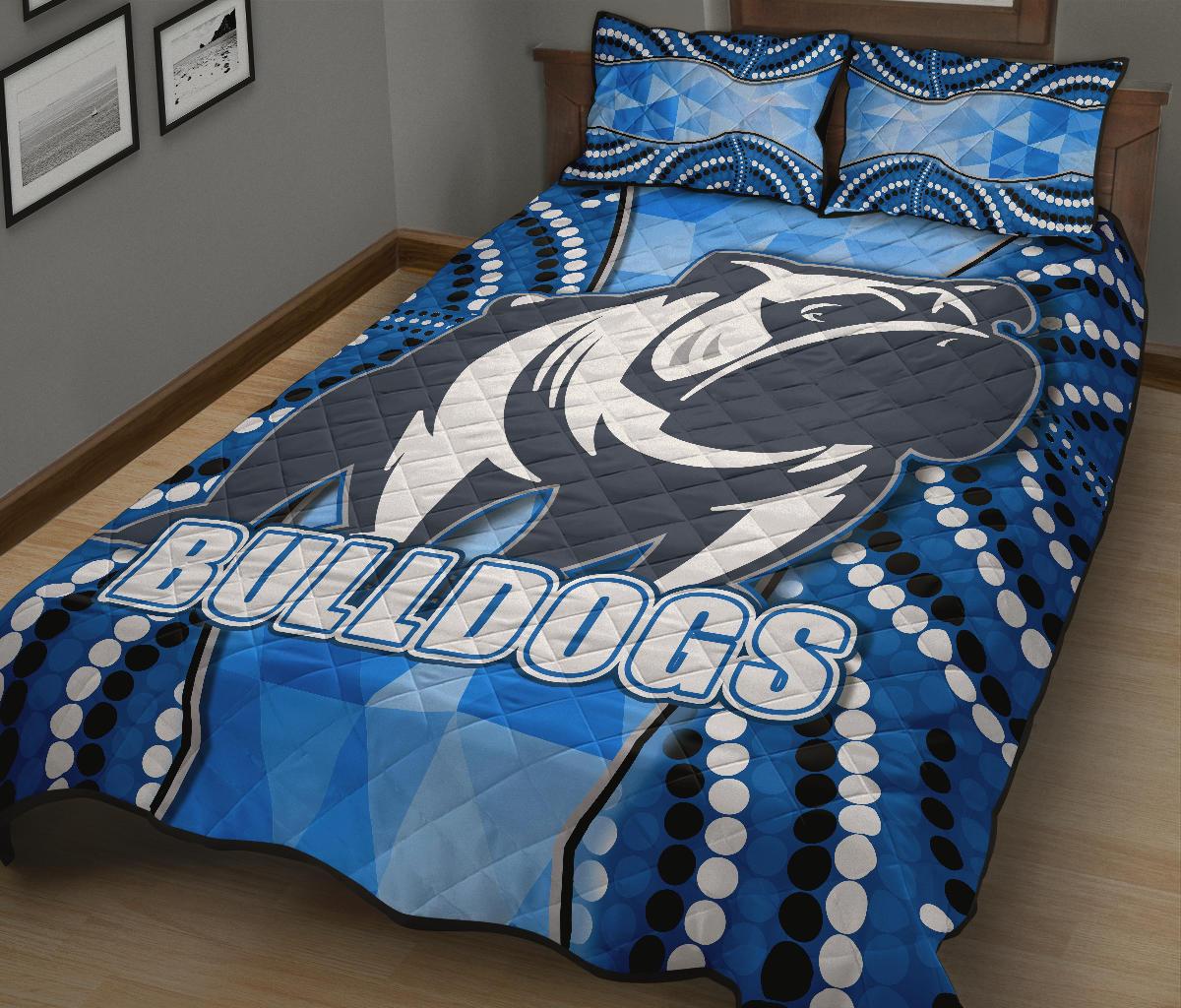 bulldogs-quilt-bed-set-indigenous-snappy