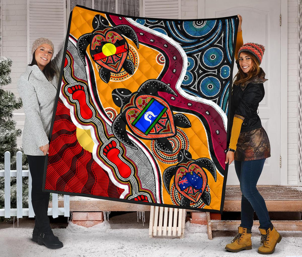 1saustralia-premium-quilt-australia-aboriginal-dots-with-turtle-and-naidoc-flags