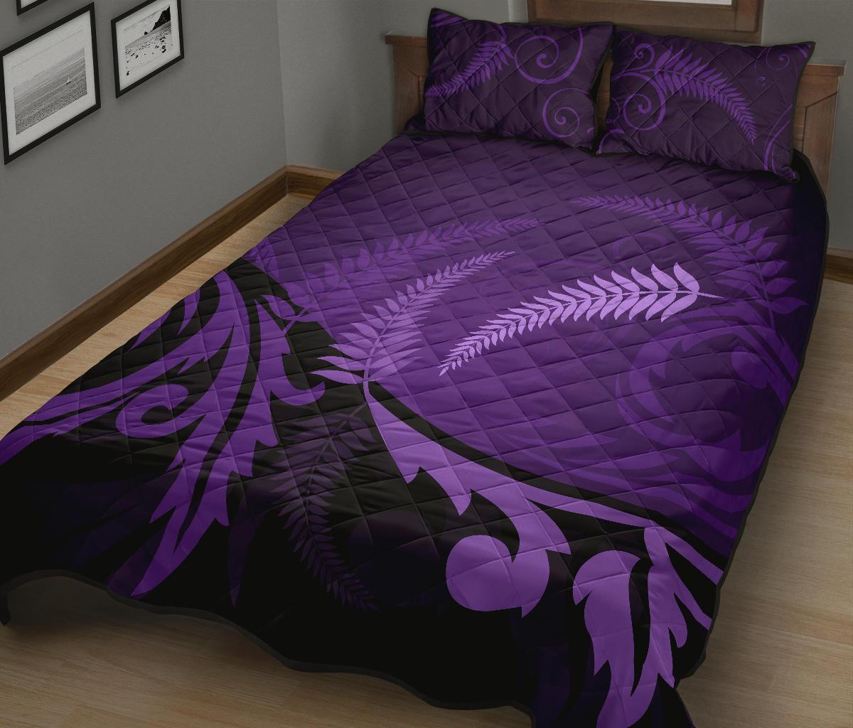 quilt-bed-set-nz-silver-fern-purple