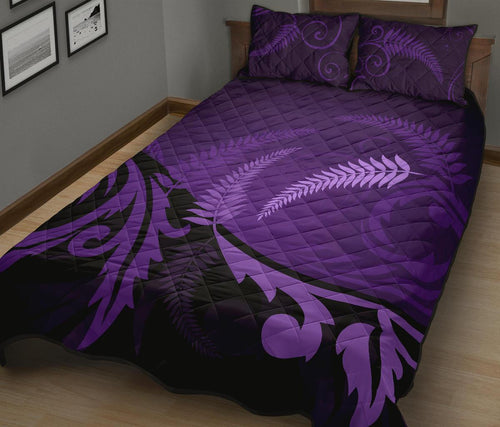quilt-bed-set-nz-silver-fern-purple