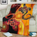 aboriginal-personalised-premium-blanket-couple-aboriginal-lizards