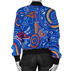aboriginal-womens-bomber-jacket-indigenous-footprint-patterns-blue-color