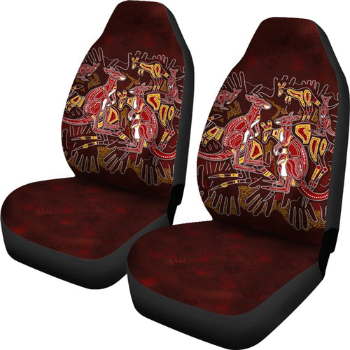 aboriginal-car-seat-covers-kangaroo-family-with-hand-art