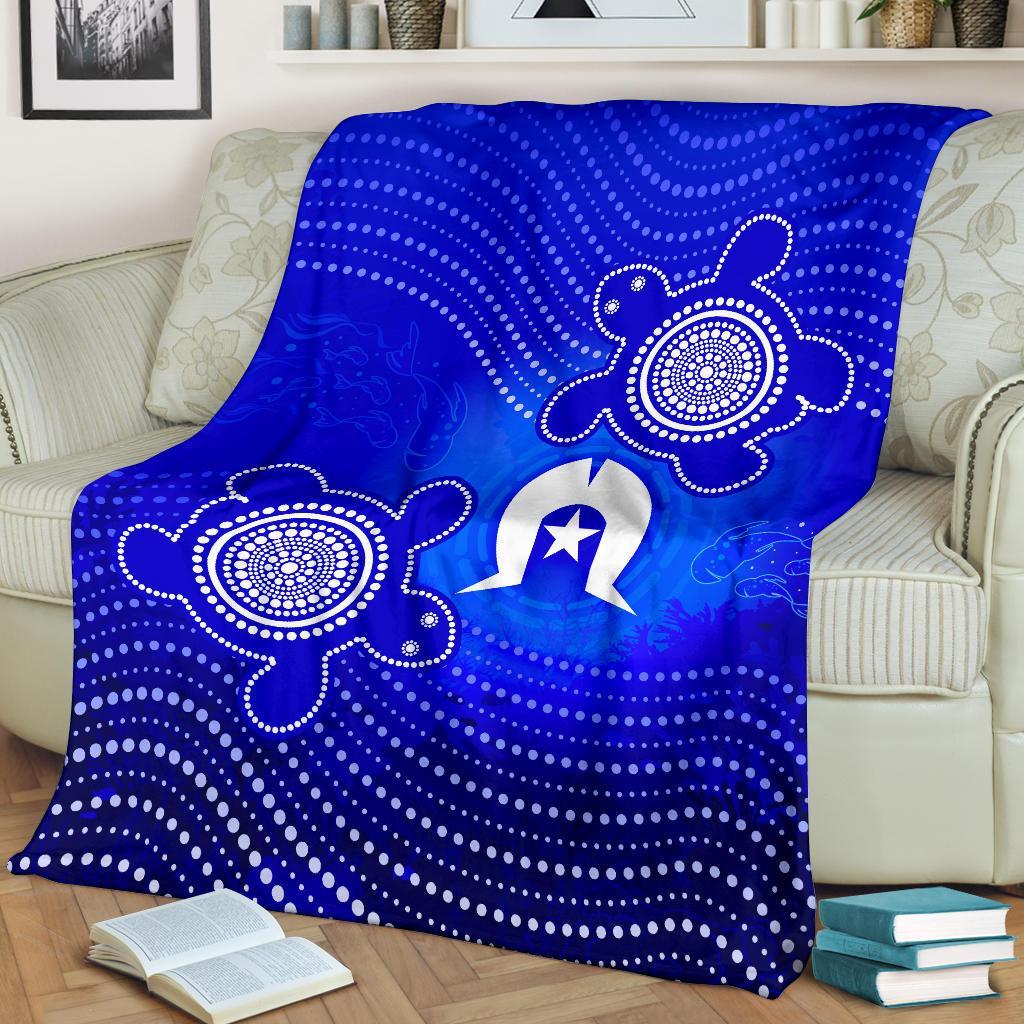 torres-strait-islanders-premium-blanket-torres-symbol-with-turtle
