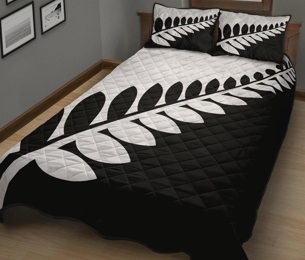 new-zealand-flag-silver-fern-black-and-white-quilt-bedding-sets