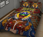custom-text-the-land-owns-us-quilt-bed-set