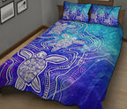 aboriginal-quilt-bed-set-sea-turtle-with-indigenous-patterns-blue