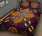 aboriginal-quilt-bed-set-flowers-dot-panting-art