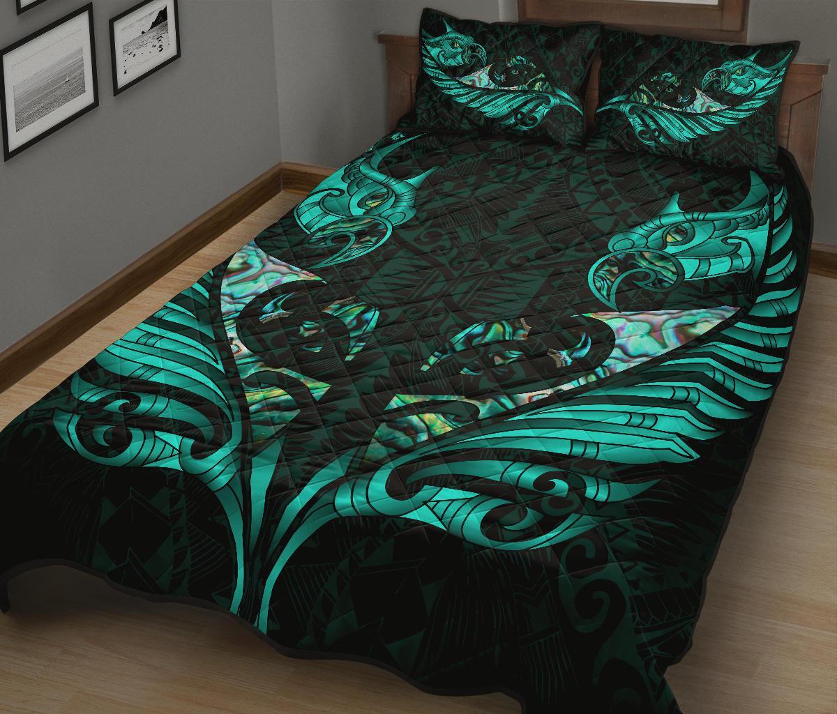 new-zealand-quilt-bed-set-manaia-paua-fern-wing-turquoise