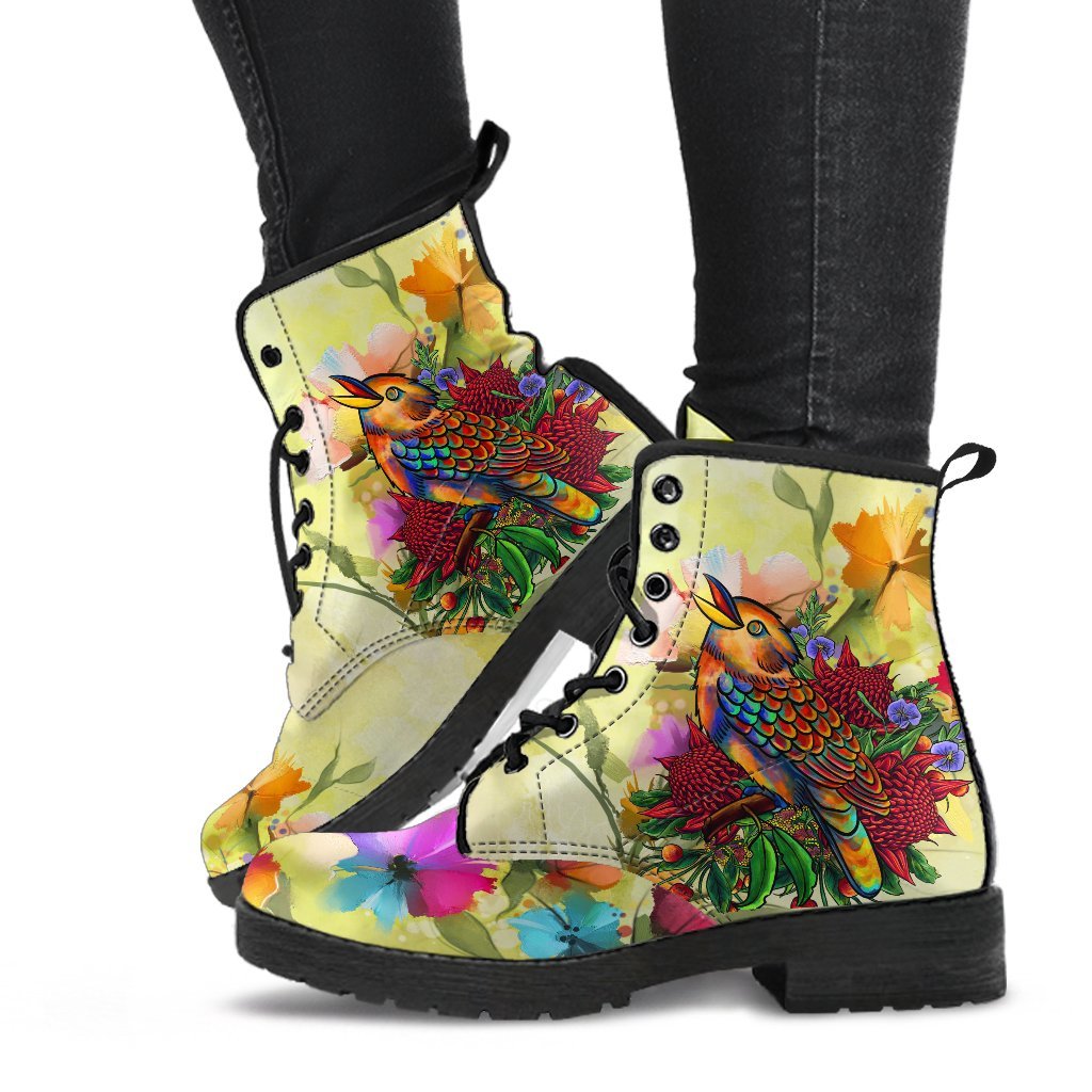 leather-boots-australia-kookaburra-with-waratah