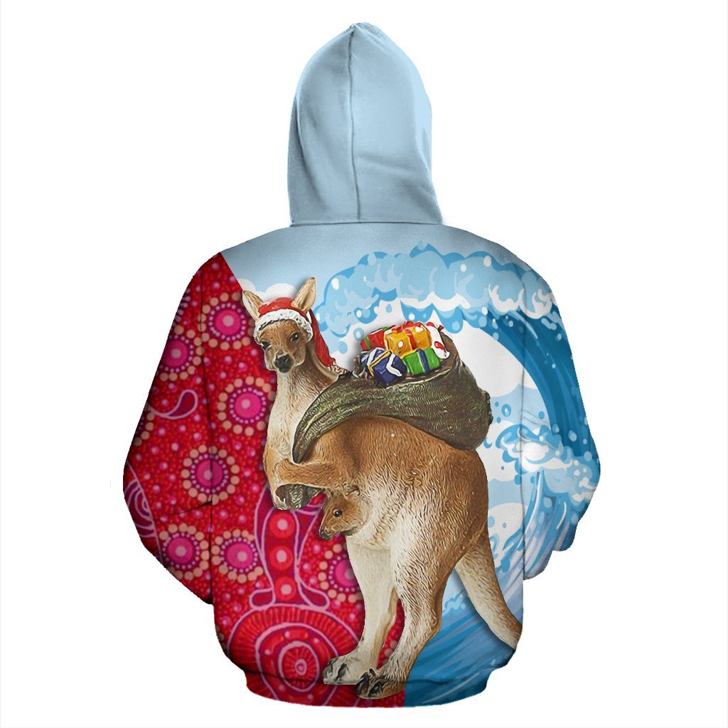 christmas-zip-up-hoodie-kangaroo-aboriginal-dot-painting-wave-patterns
