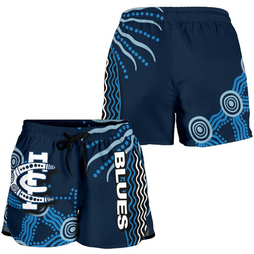 Carlton Blues All Over Print Women's Shorts Aboriginal - Vibe Hoodie