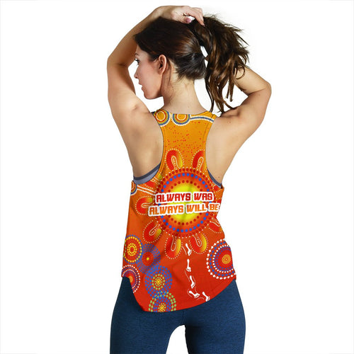 Naidoc Suns Women Racerback Tank Gold Coast Indigenous Style - Vibe Hoodie