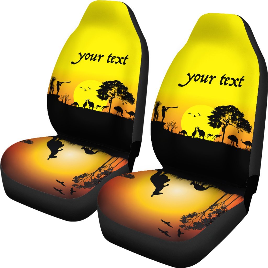 custom-text-car-seat-covers-sunset-australia-view