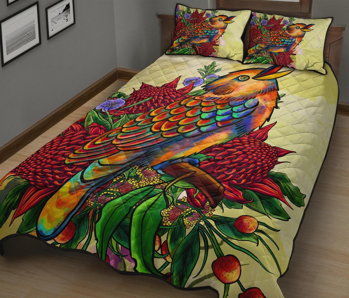 quilt-bed-set-australia-kookaburra-with-waratah