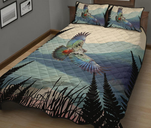 flying-kea-parrot-new-zealand-quilt-bed-set