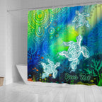custom-text-aboriginal-shower-curtains-indigenous-turtle-ocean-dot-painting-art
