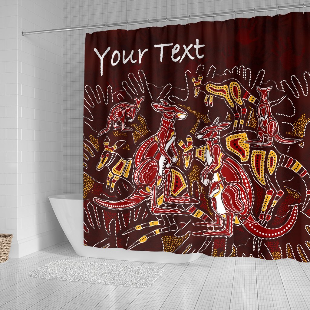 custom-aboriginal-shower-curtain-kangaroo-family-with-hand-art