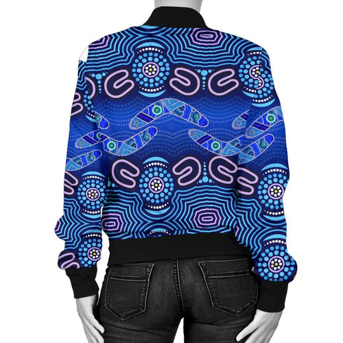aboriginal-womens-bomber-jacket-boomerangs-and-dot-painting-art-ver02