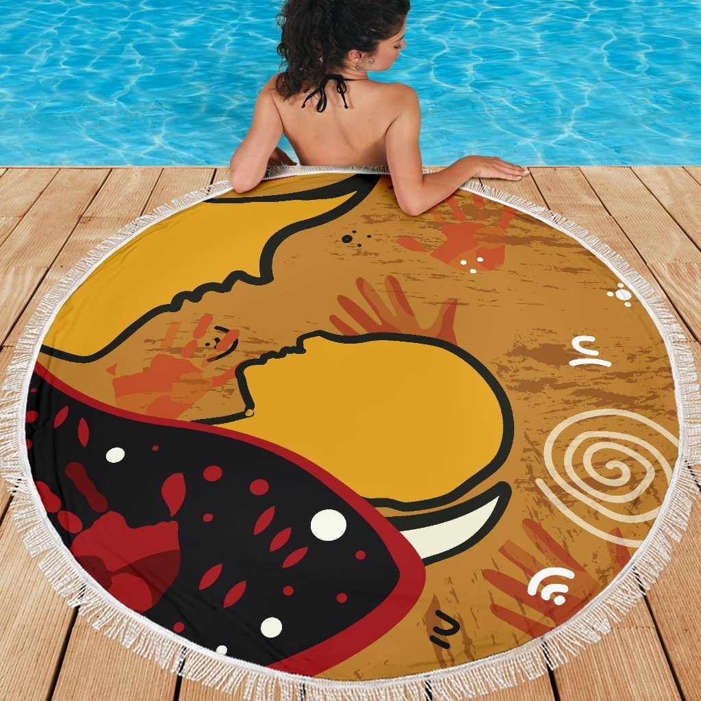 aboriginal-beach-blanket-mother-and-son-hand-art