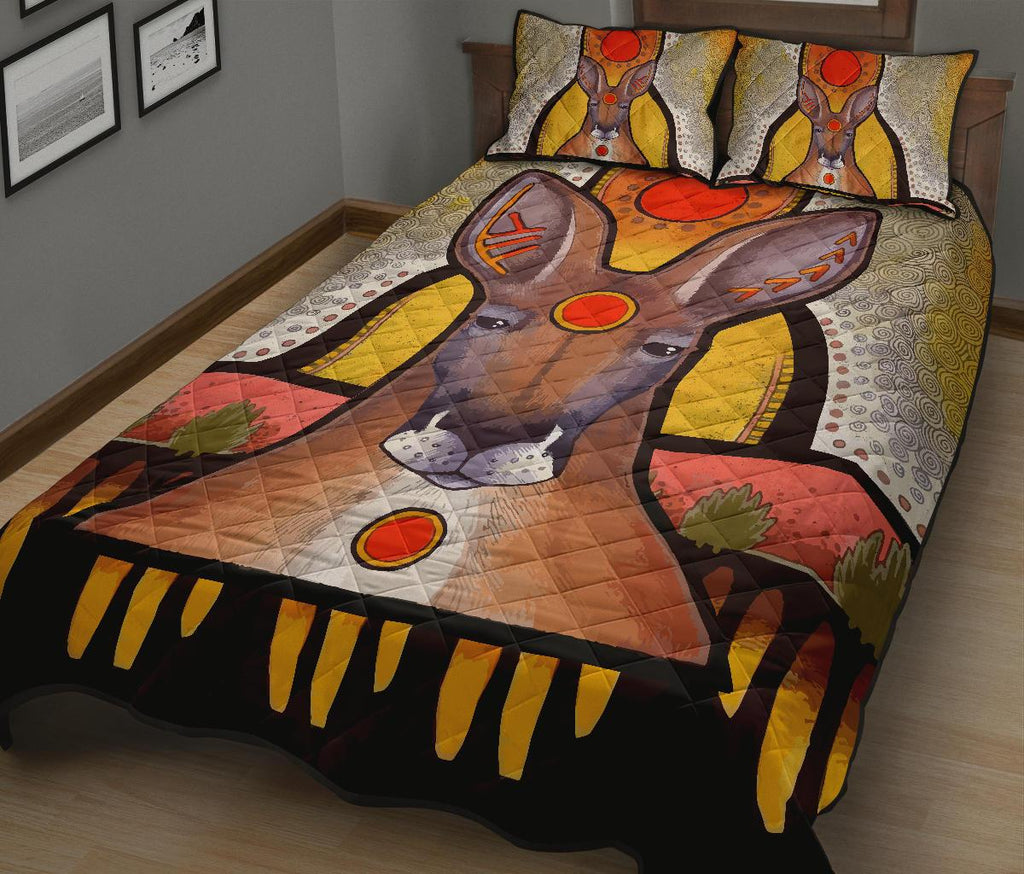 aboriginal-quilt-cover-set-kangaroo-painting-uluru-patterns