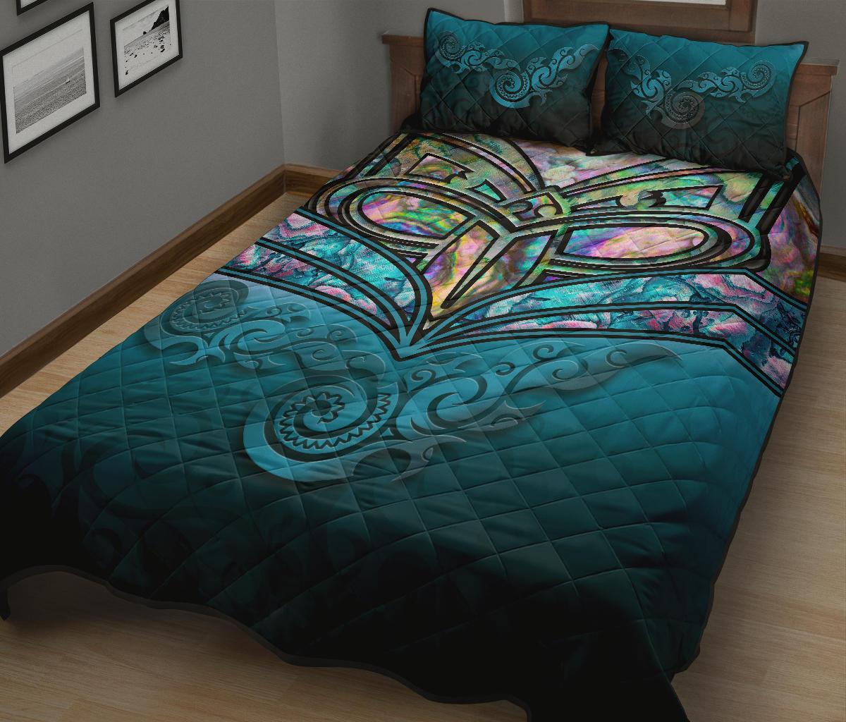 new-zealand-warriors-quilt-bed-set-maori-warriors-paua-shell-quilt-and-pillow-cover