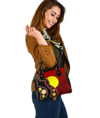 Aboriginal Shoulder Handbag, Australia Aboriginal Lives Matter Flag Circle Dot Painting Art Bag - Vibe Hoodie