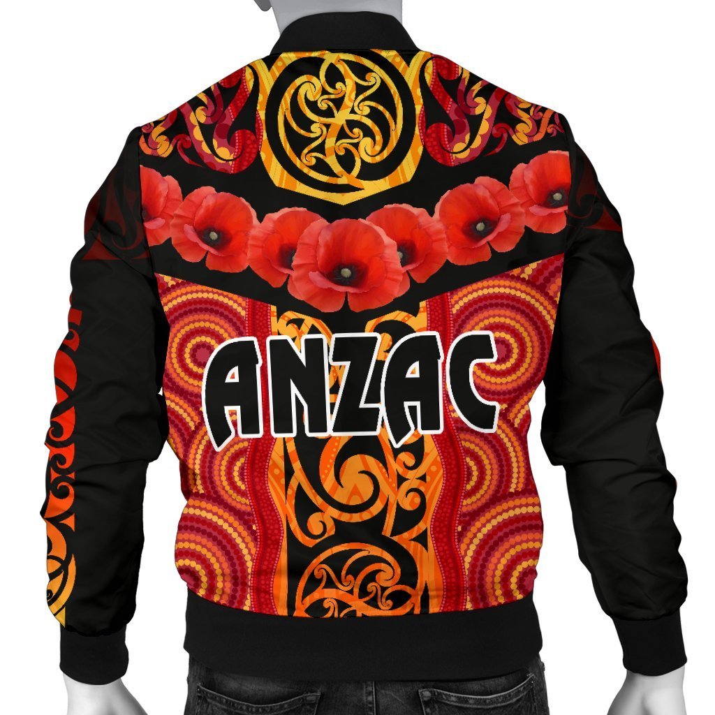 anzac-lest-we-forget-poppy-men-bomber-jacket-new-zealand-maori-silver-fern-australia-aboriginal
