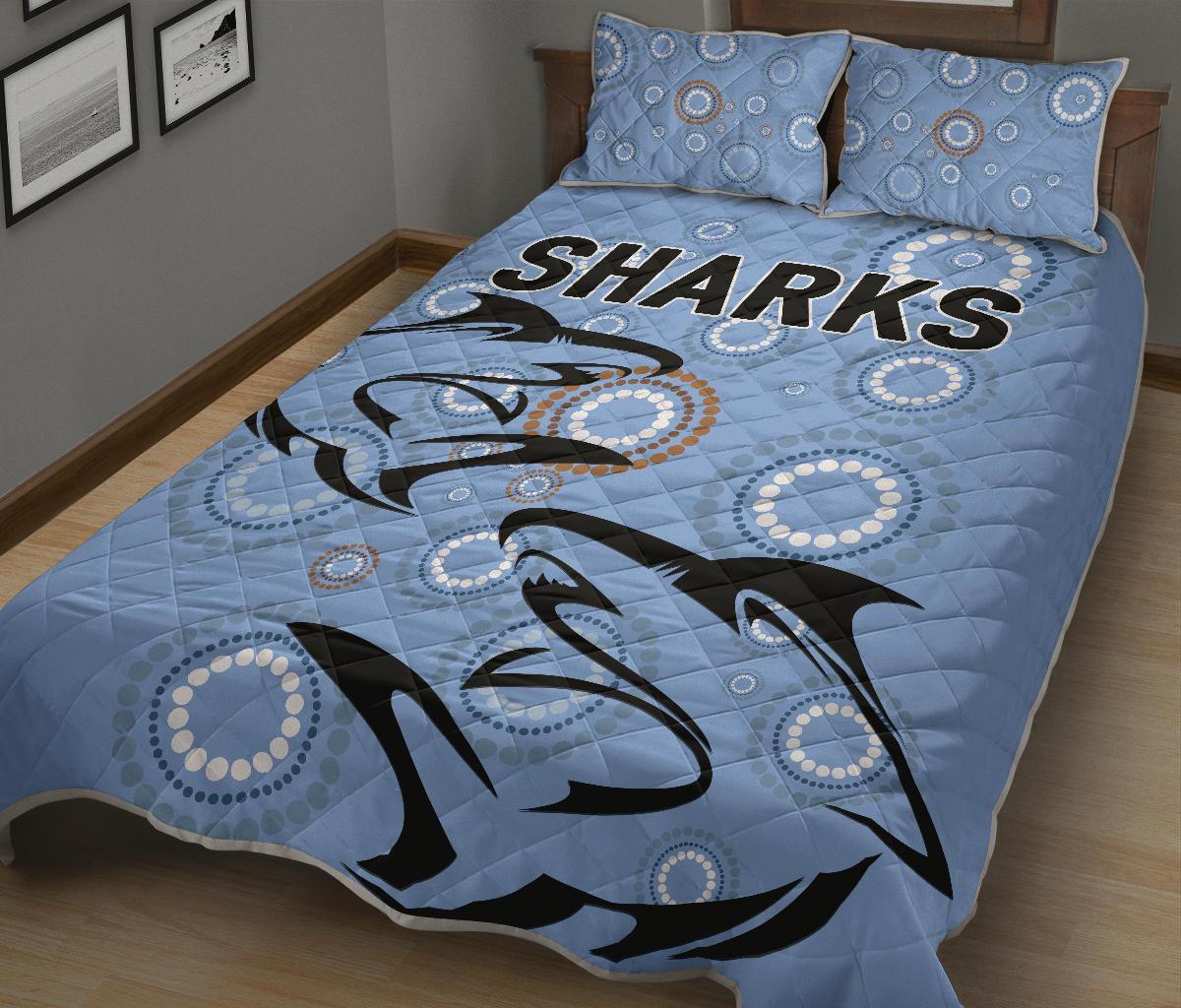 cronulla-quilt-bed-set-sharks-unique-indigenous