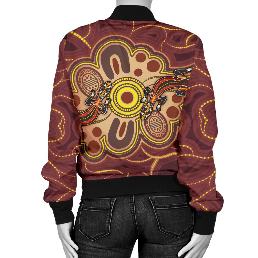 aboriginal-womens-bomber-jacket-indigenous-lizard-dot-painting-art