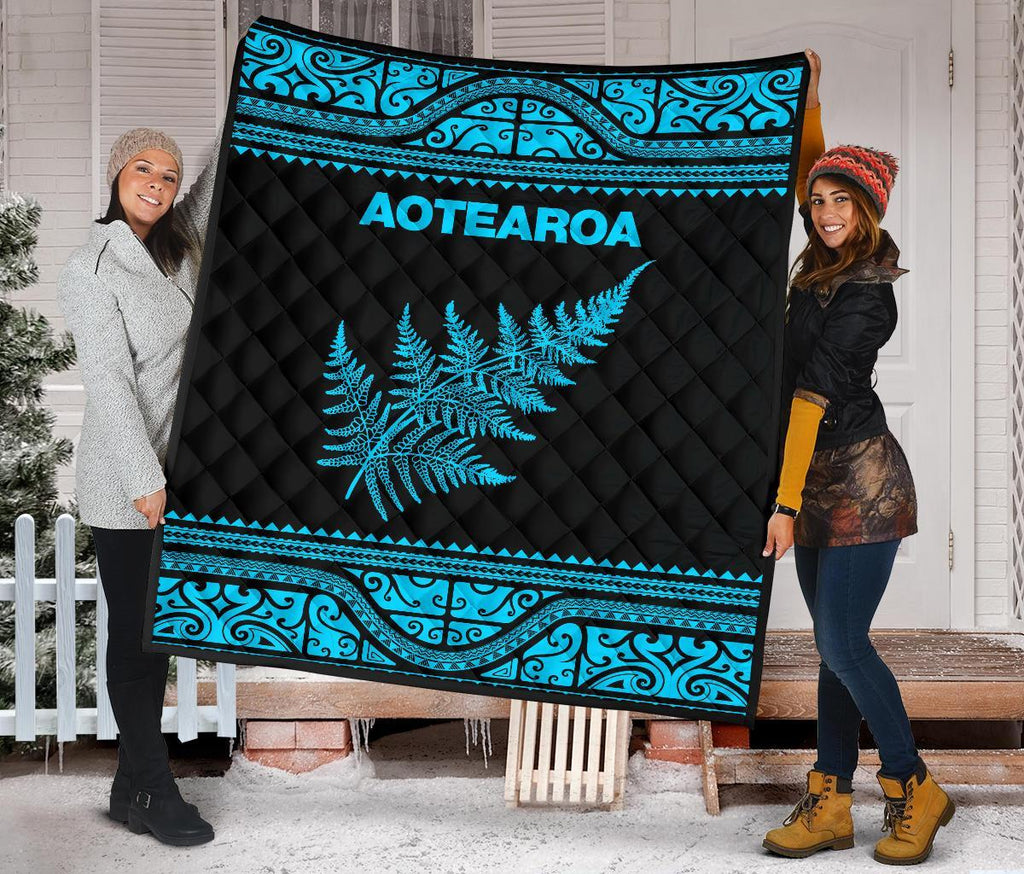 aotearoa-new-zealand-maori-premium-quilt-silver-fern-blue