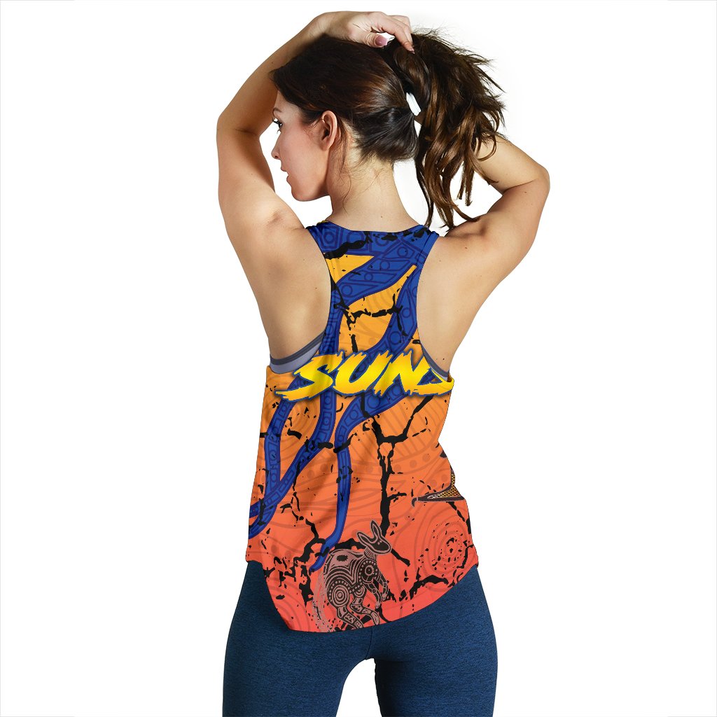 Gold Coast Zip Women Racerback Tank Suns Origin Indigenous - Vibe Hoodie