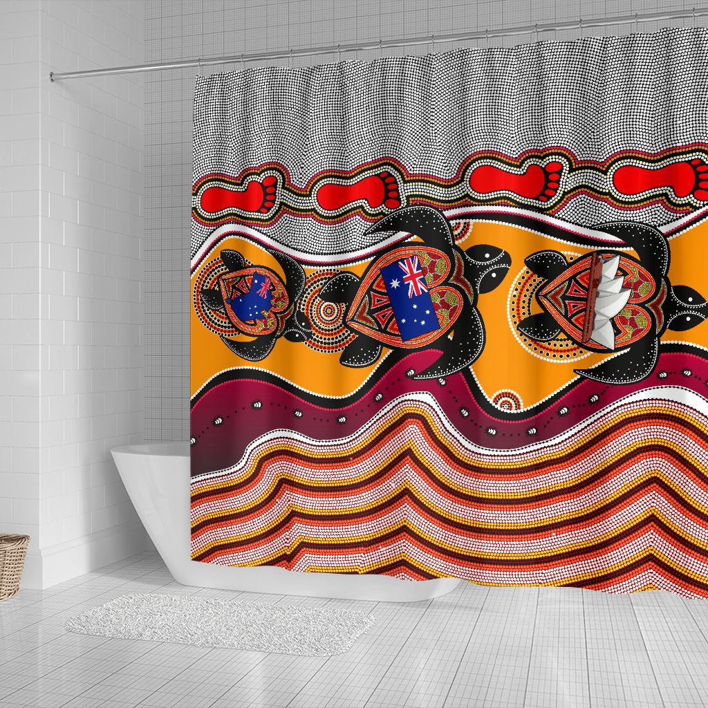 shower-curtain-aboriginal-patterns-shower-curtain-turtle