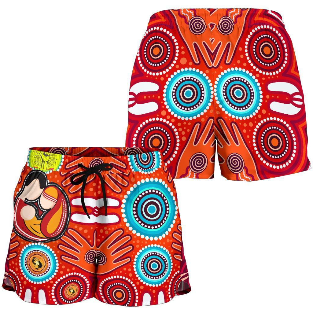 Shorts - Aboriginal Family With Dot Painting art - Vibe Hoodie
