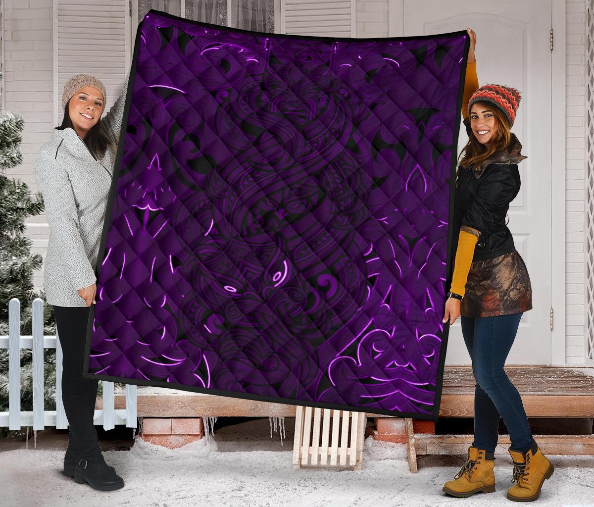 new-zealand-premium-quilt-maori-gods-tumatauenga-god-of-war-purple