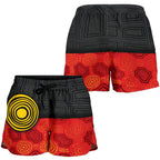 Aboriginal Women's Shorts - Aussie Indigenous Flag - Vibe Hoodie