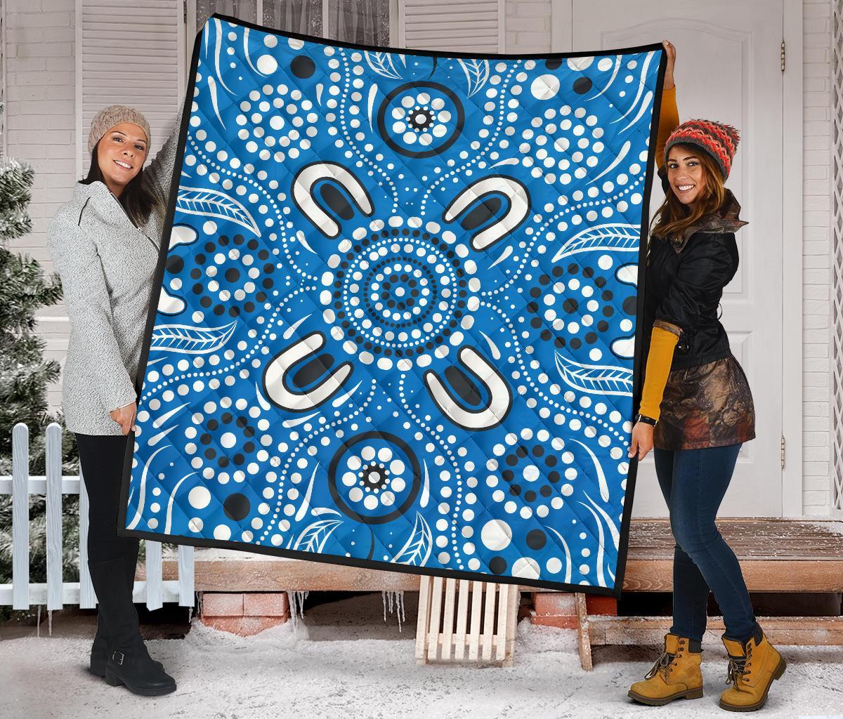 aboriginal-premium-quilt-indigenous-circle-dot-painting-blue-color