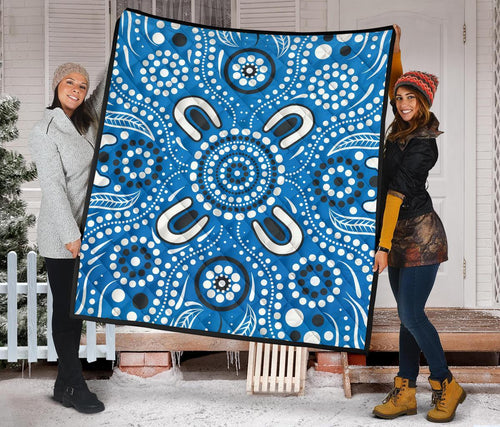 aboriginal-premium-quilt-indigenous-circle-dot-painting-blue-color