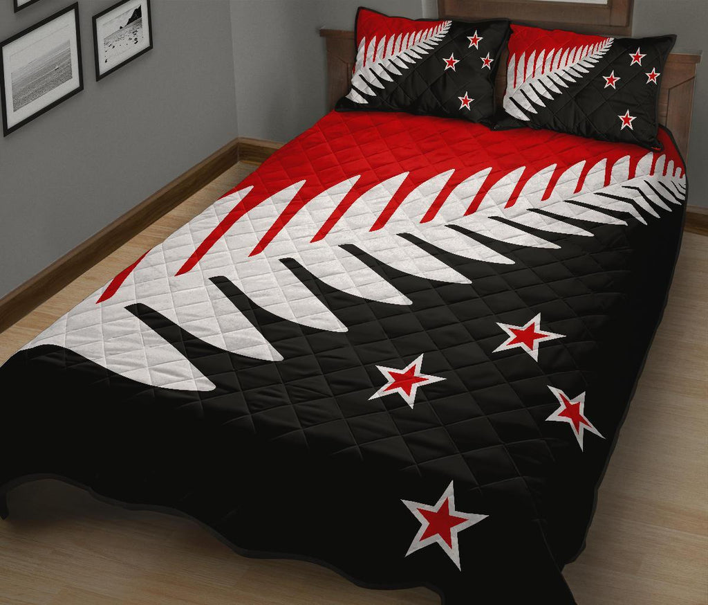 new-zealand-flag-silver-fern-black-white-and-red-quilt-bedding-sets