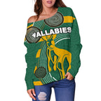 Wallabies Women'S Off Shoulder Sweater Aboriginal - Vibe Hoodie