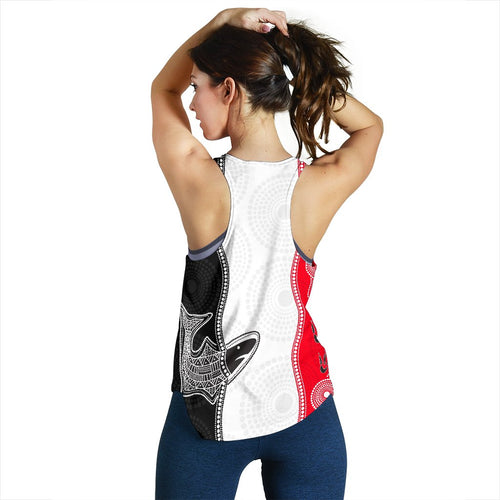 ST Kilda Women's Racerback Tank Aboriginal - Vibe Hoodie