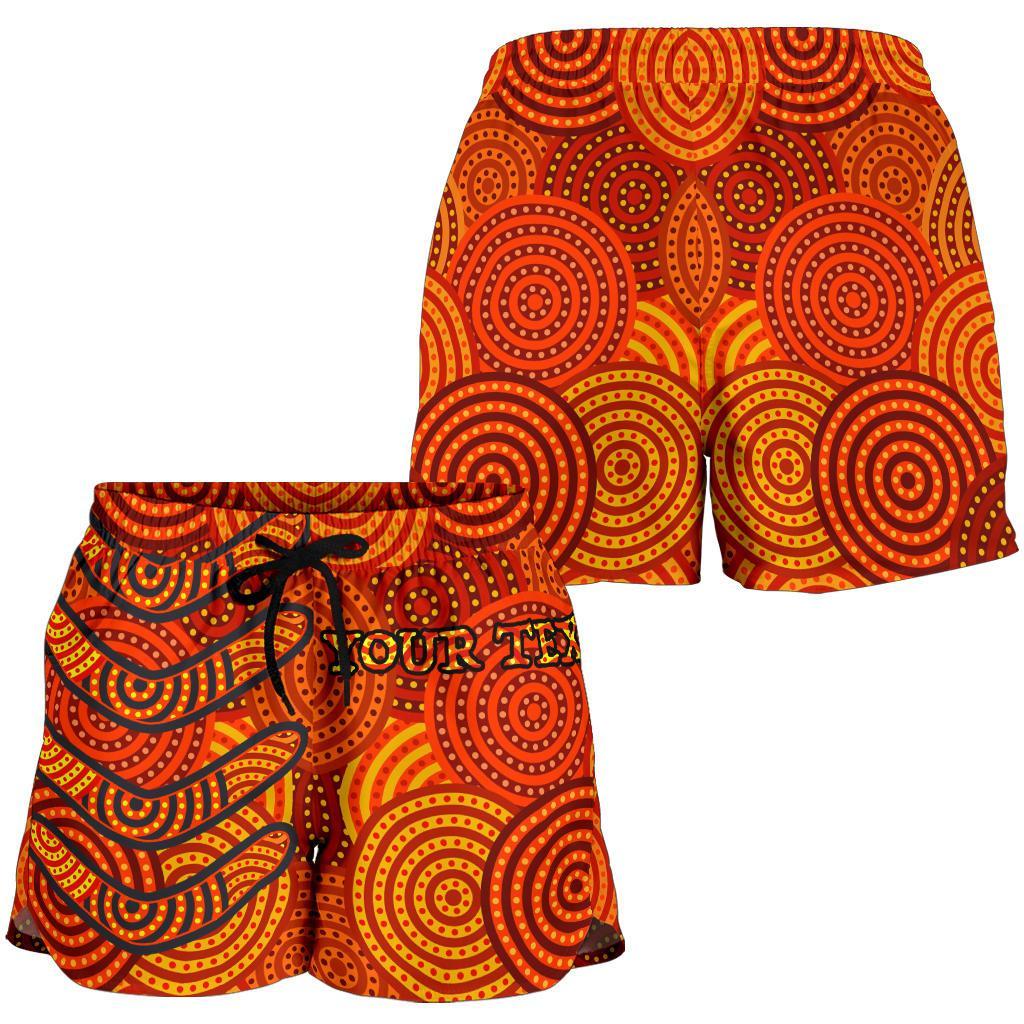 Aboriginal Personalised Women's Short - Aboriginal Boomerangs And Dot Circle - Vibe Hoodie