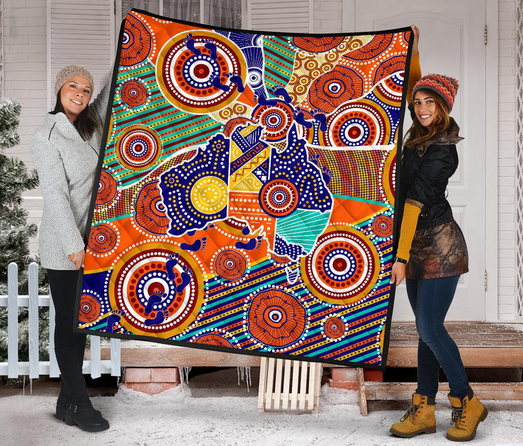 aboriginal-premium-quilt-australian-map-dot-painting