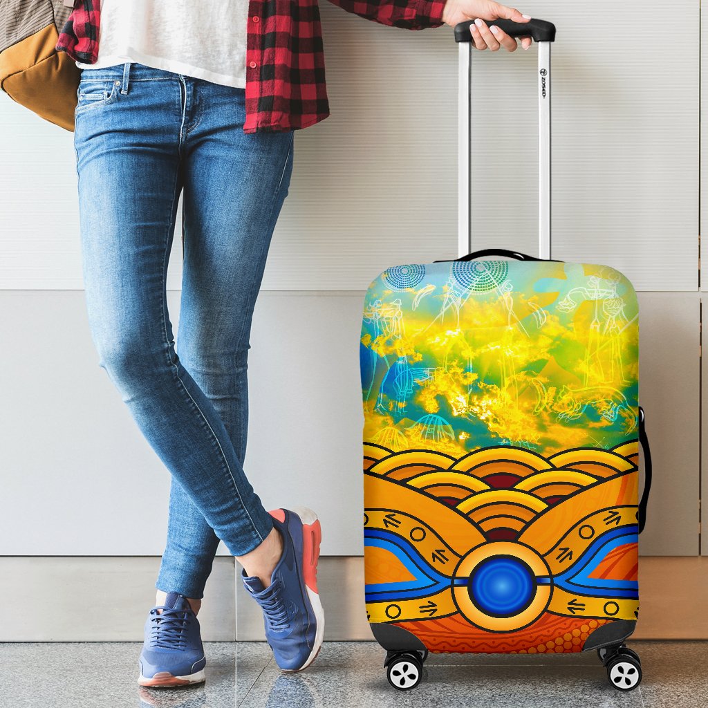 aboriginal-luggage-covers-australia-kangaroo-sky