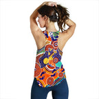 Aboriginal Racerback Tank - Australian Map Dot Painting - Women - Vibe Hoodie
