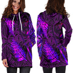 aotearoa-maori-women-hoodie-dress-silver-fern-koru-vibes-purple