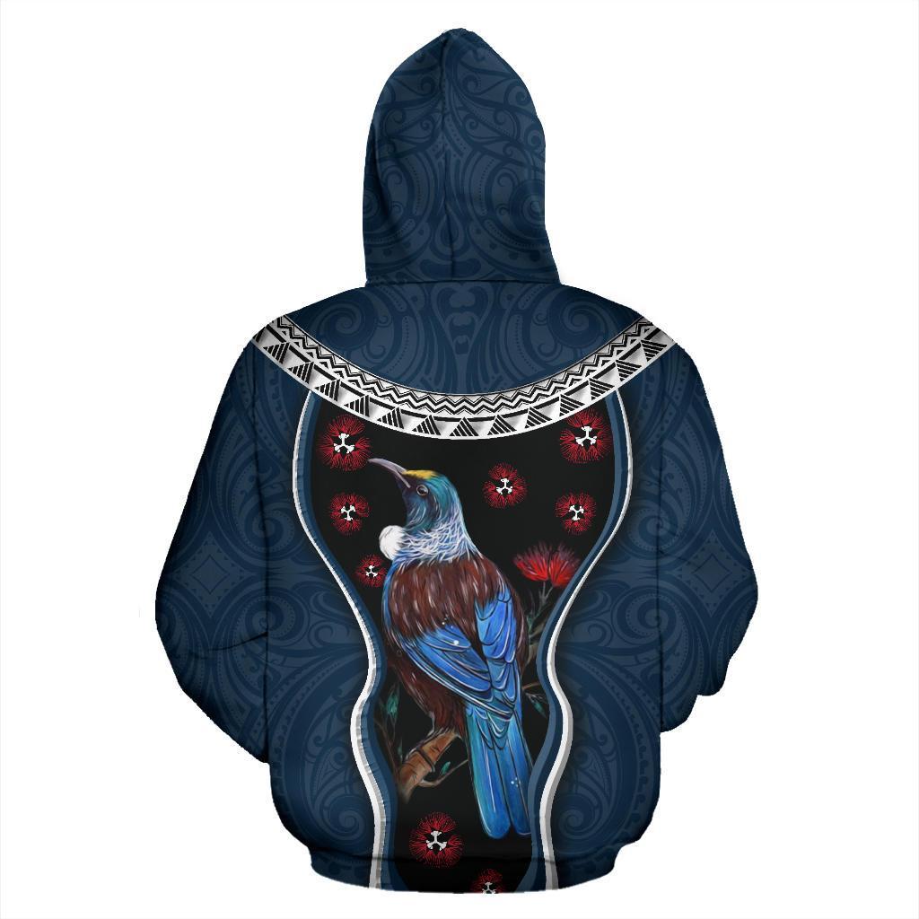 new-zealand-tui-bird-hoodie-pohutukawa-pullover-hoodie-navy