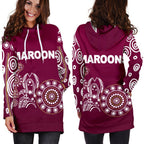 queensland-womens-hoodie-dress-maroons-simple-indigenous