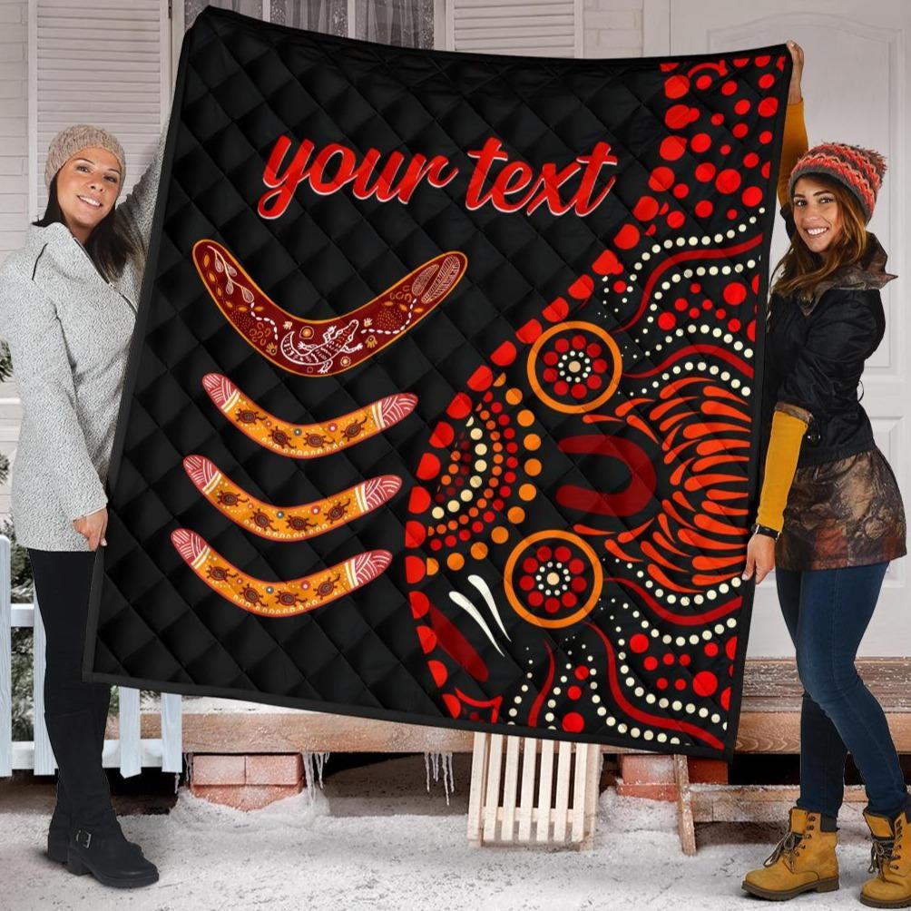 aboriginal-personalised-premium-quilt-aboriginal-boomerangs-with-dot-painting-pattern